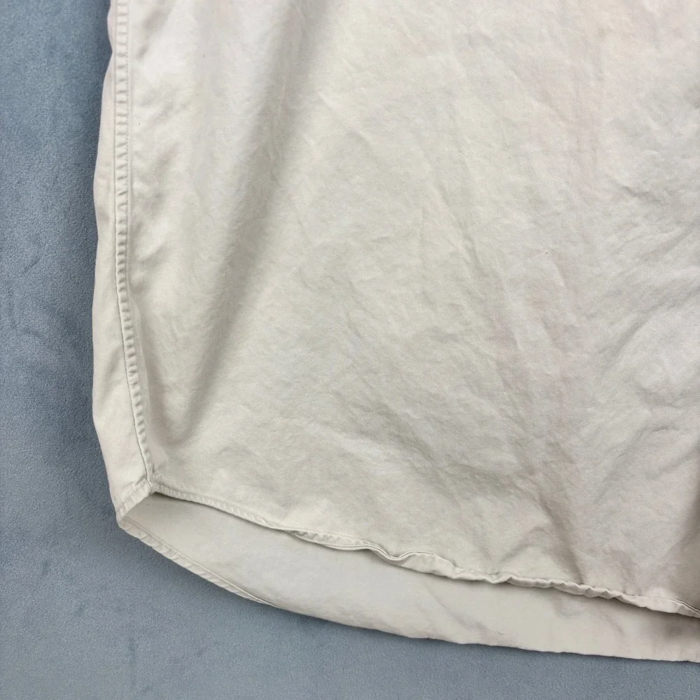 Polo Ralph Lauren Blake Shirt Mens XL Tan Beige Short Sleeve Cotton Button Down